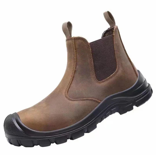 Orthopedische Werkschoenen Leer Veiligheidsneus Antislip PU-zool Schokdempend Bouw Industrie Magazijn | Sansoti