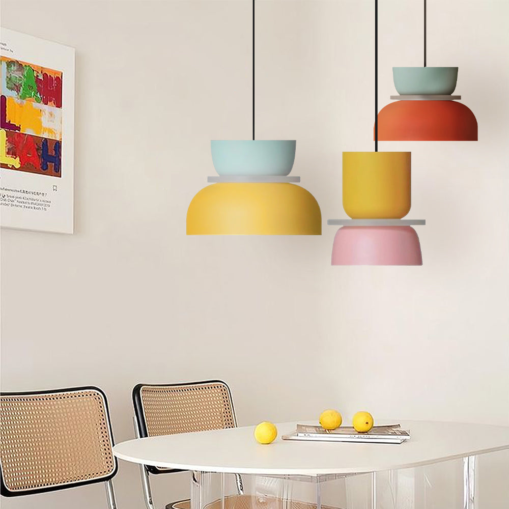 Hängeleuchte Acryl Farbblock Macaron Skandinavisch Nordisch E27 18-29cm Pastell Wohnzimmer Esszimmer | Restfield