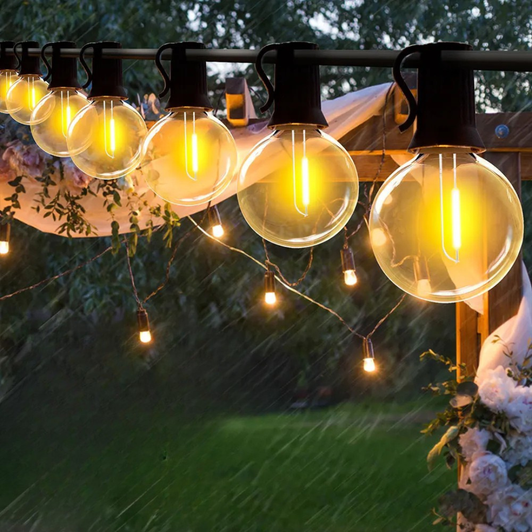 USB String Lights Patio Outdoor Lighting 20-40 Bulbs Waterproof IP65 Ambient Lighting for Garden Balcony Party Lighting | Sansoti