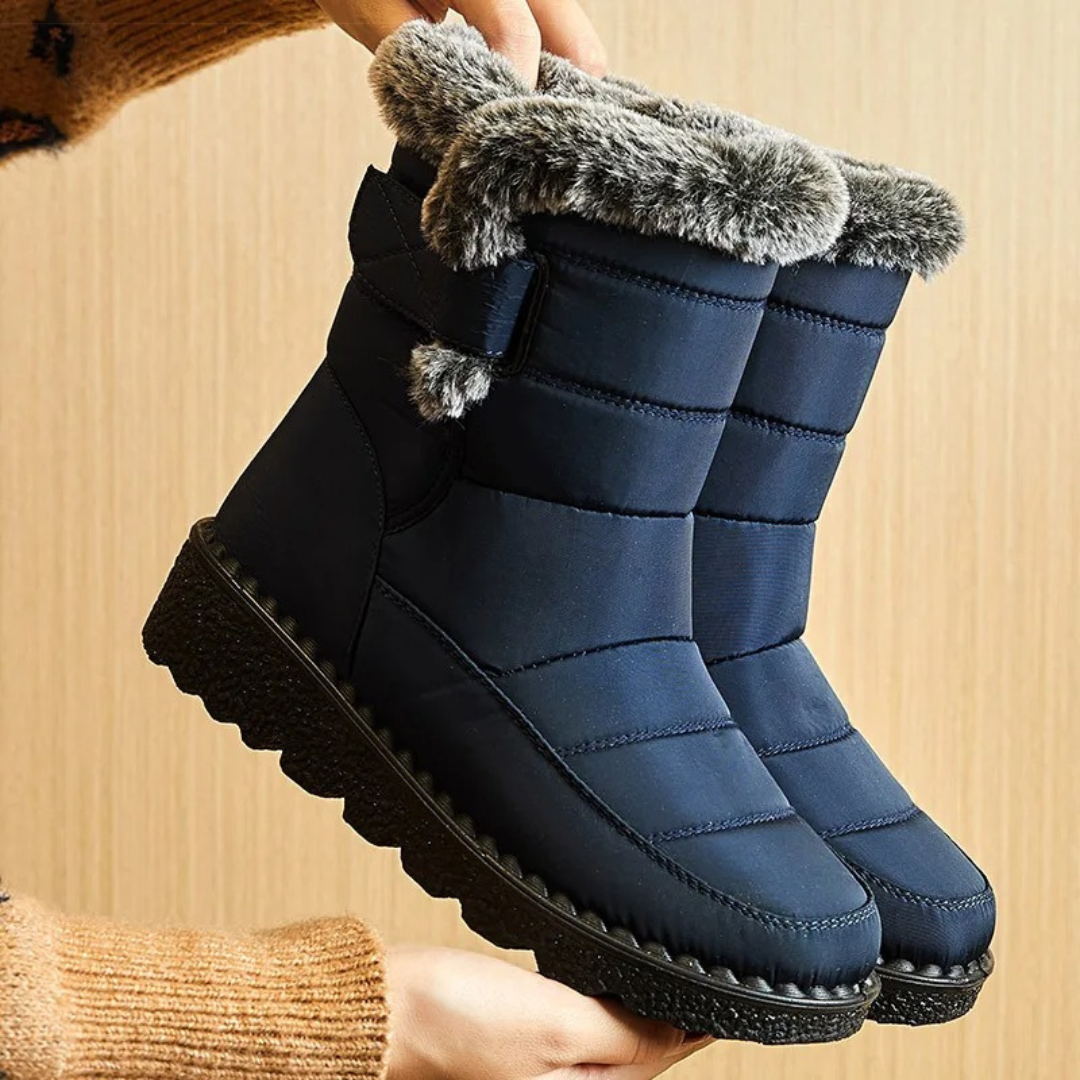 Waterdichte Dameslaarzen Winter Warme Voering Antislip Zool Wandelen Stad Werk Comfort Snowboots Dames | Sansoti