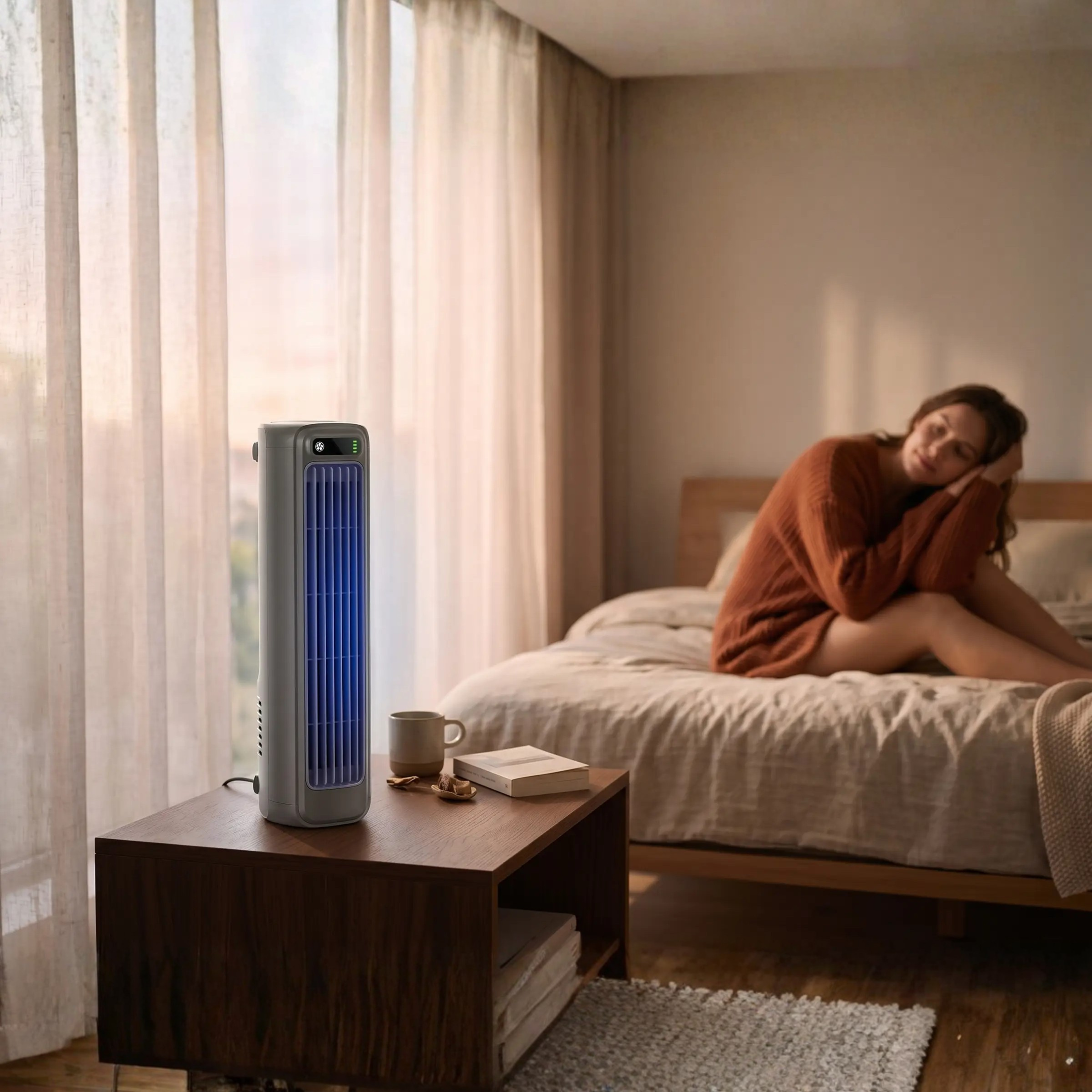 Draagbare Draadloze Ventilator met 12 Uur Koeltijd – Oplaadbaar en Stil | Sansoti