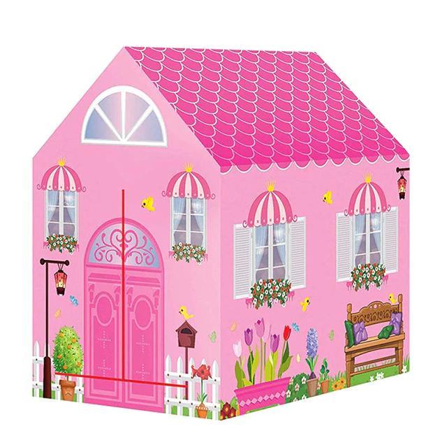 Speeltent Prinsessenhuis Roze Kasteeldesign 105x95x68cm voor Binnen en Buiten Speelgoed Kinderkamer Tent | Sansoti