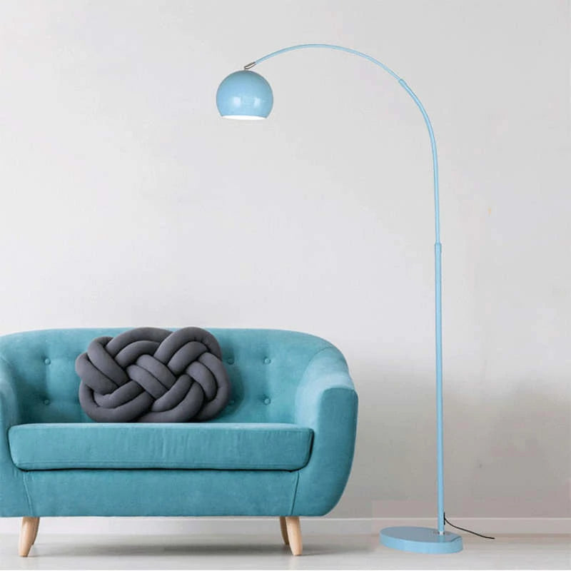 Bogen-Stehleuchte LED E27 Metall Retro Dimmbar Wohnzimmer Schlafzimmer Gelb Schwarz Weiß | Restfield