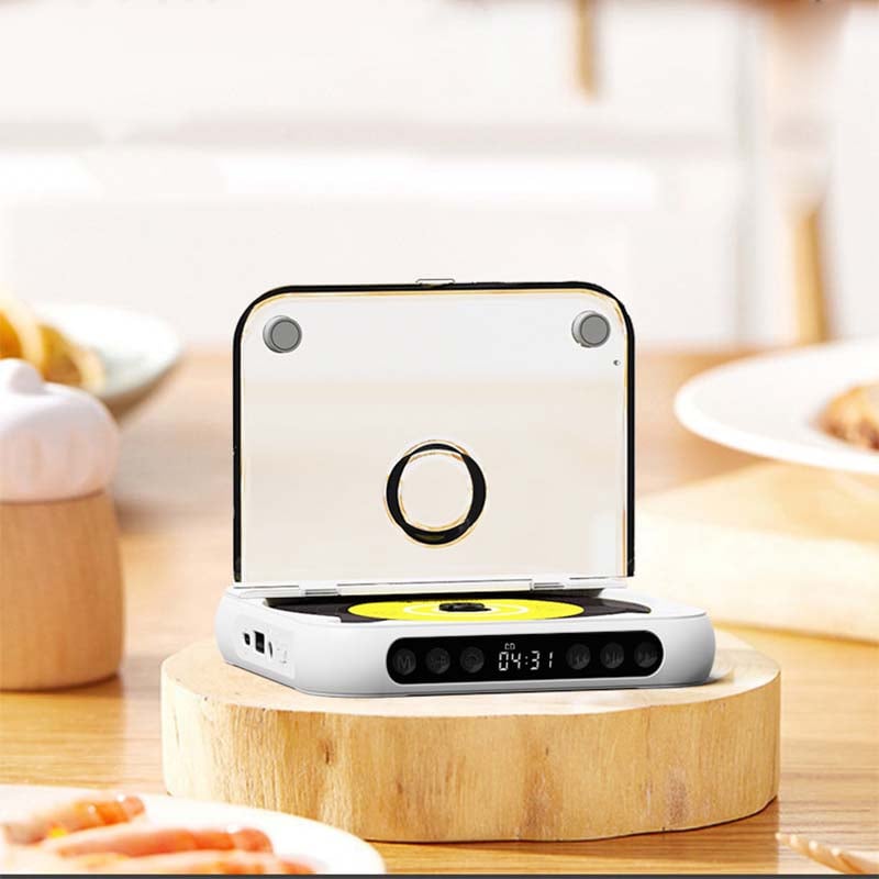 Tragbarer CD-Player mit Bluetooth 5.3, wiederaufladbarem 2000mAh Akku, Typ C USB, MP3, CD-R, CD-RW Unterstützung, kompaktes Design mit 3.5mm Anschluss | Restfield