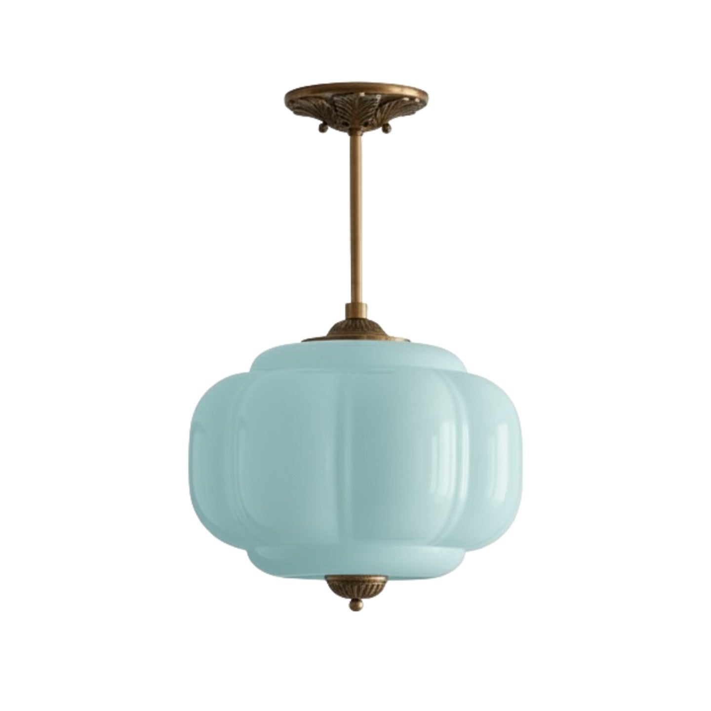 Vintage Melkglazen Hanglamp met Gegolfde Rand – Scandinavische Sfeerverlichting voor Keuken en Slaapkamer | Sansoti