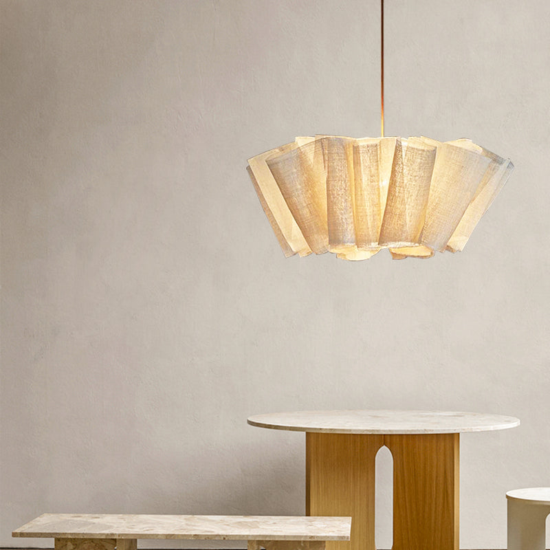 Geplisseerde Stoffen Hanglamp – Minimalistische Scandinavische Verlichting voor Eetkamer & Woonkamer | Sansoti