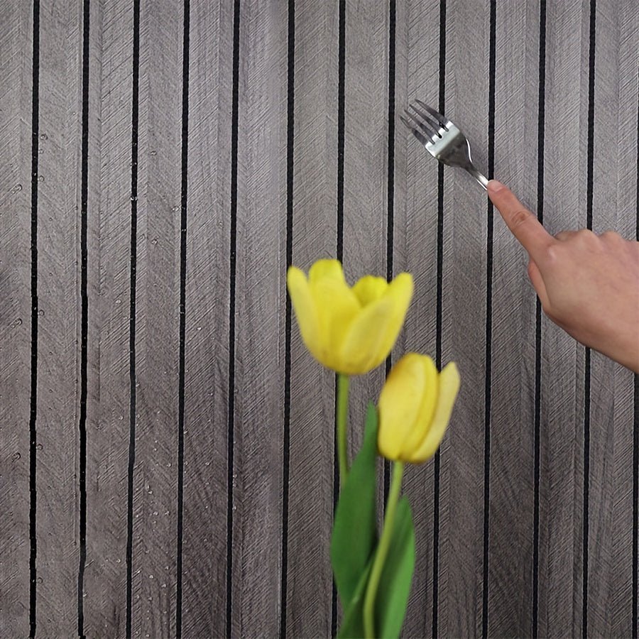 Wandpaneele Selbstklebend Holzoptik 3D PVC Lattenwand Akzentwand 40x300cm Wohnzimmer | Restfield