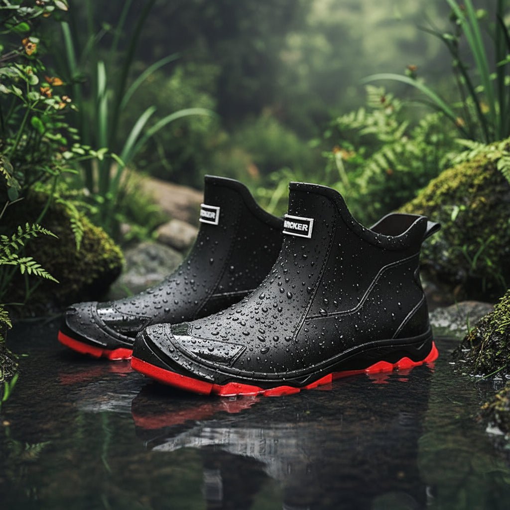 Gummistiefel Wasserdicht Rutschfest Knöchelhoch PVC-Außenstiefel für Garten Camping Angeln und Outdoor-Aktivitäten | Sansoti