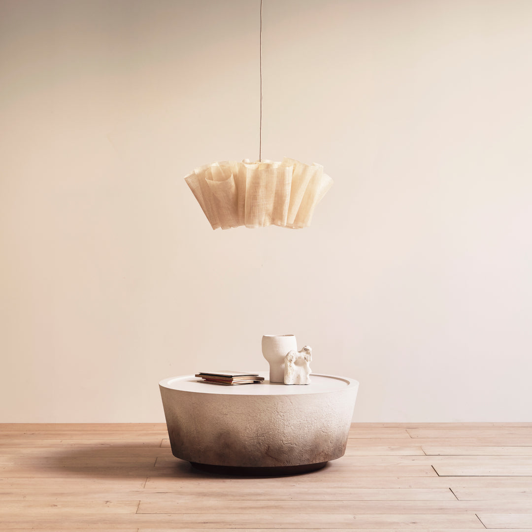 Geplisseerde Stoffen Hanglamp – Minimalistische Scandinavische Verlichting voor Eetkamer & Woonkamer | Sansoti