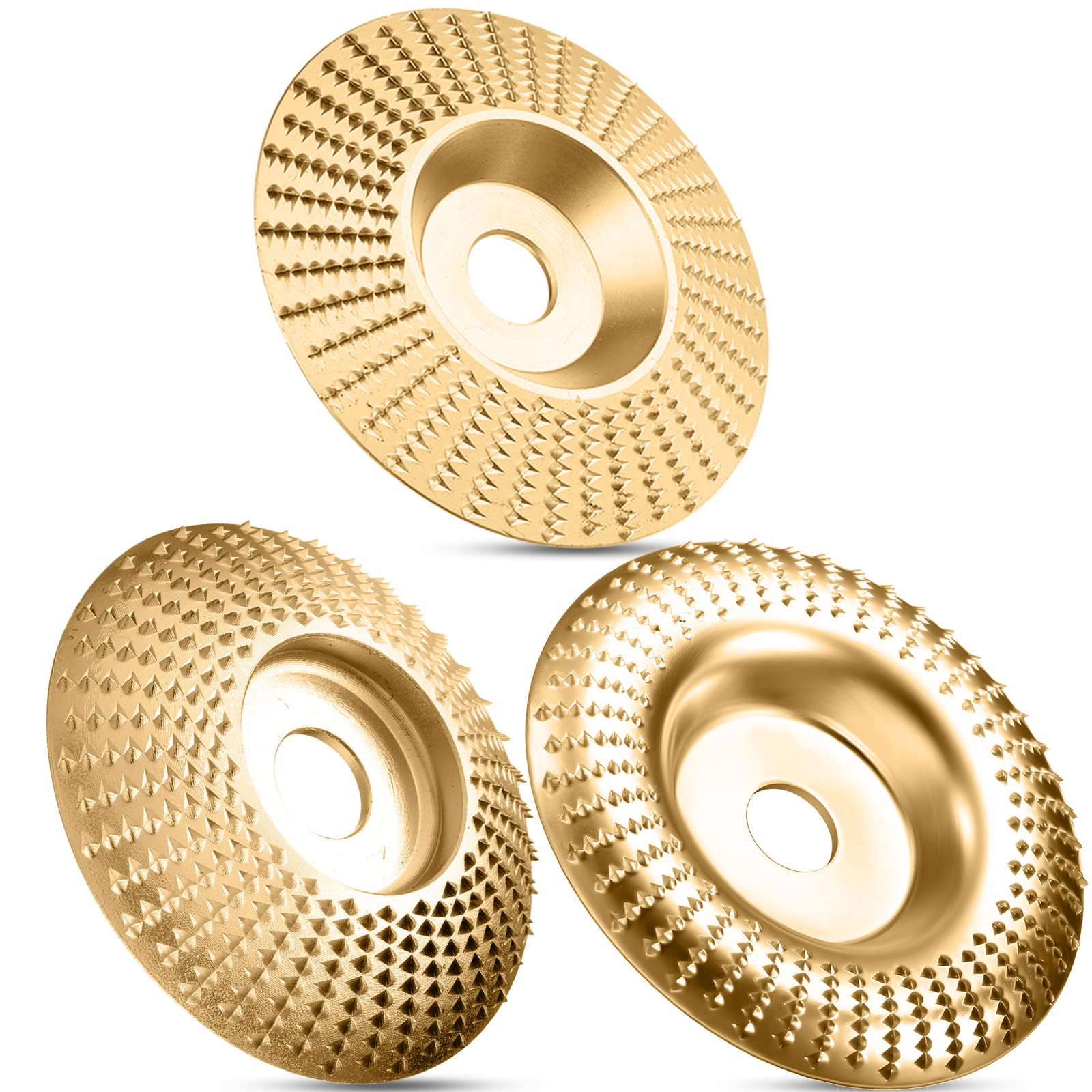 Slijpschijven Set Wolfraamcarbide 3-delig Houtbewerking Haakse Slijper 100mm 16mm Boring Vlak Hoekig Boog | Sansoti