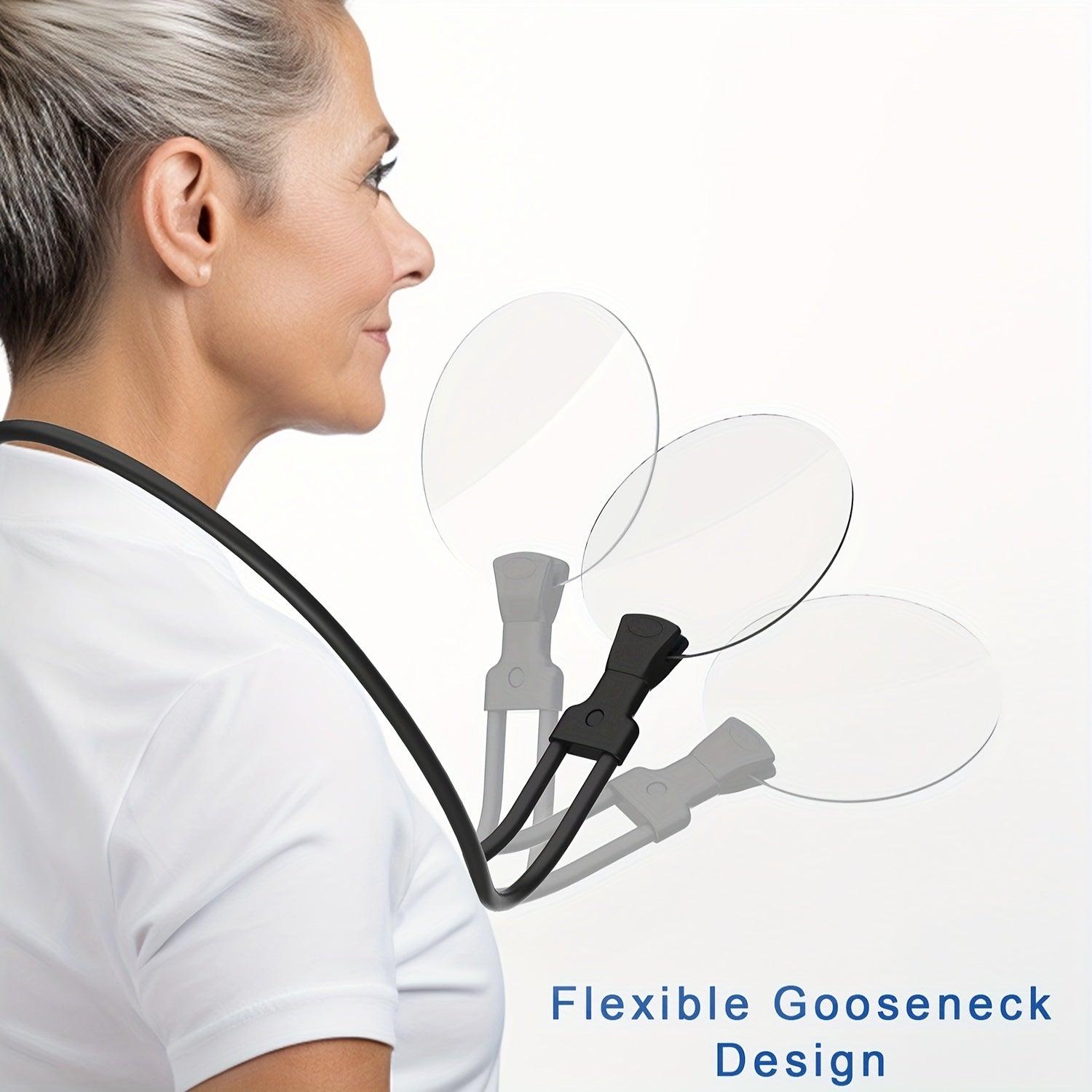 Halsketting Vergrotingsglas 5x Vergroting Flexibele Nek Handsfree Leeshulp voor Lezen Handwerken Hobbys | Sansoti