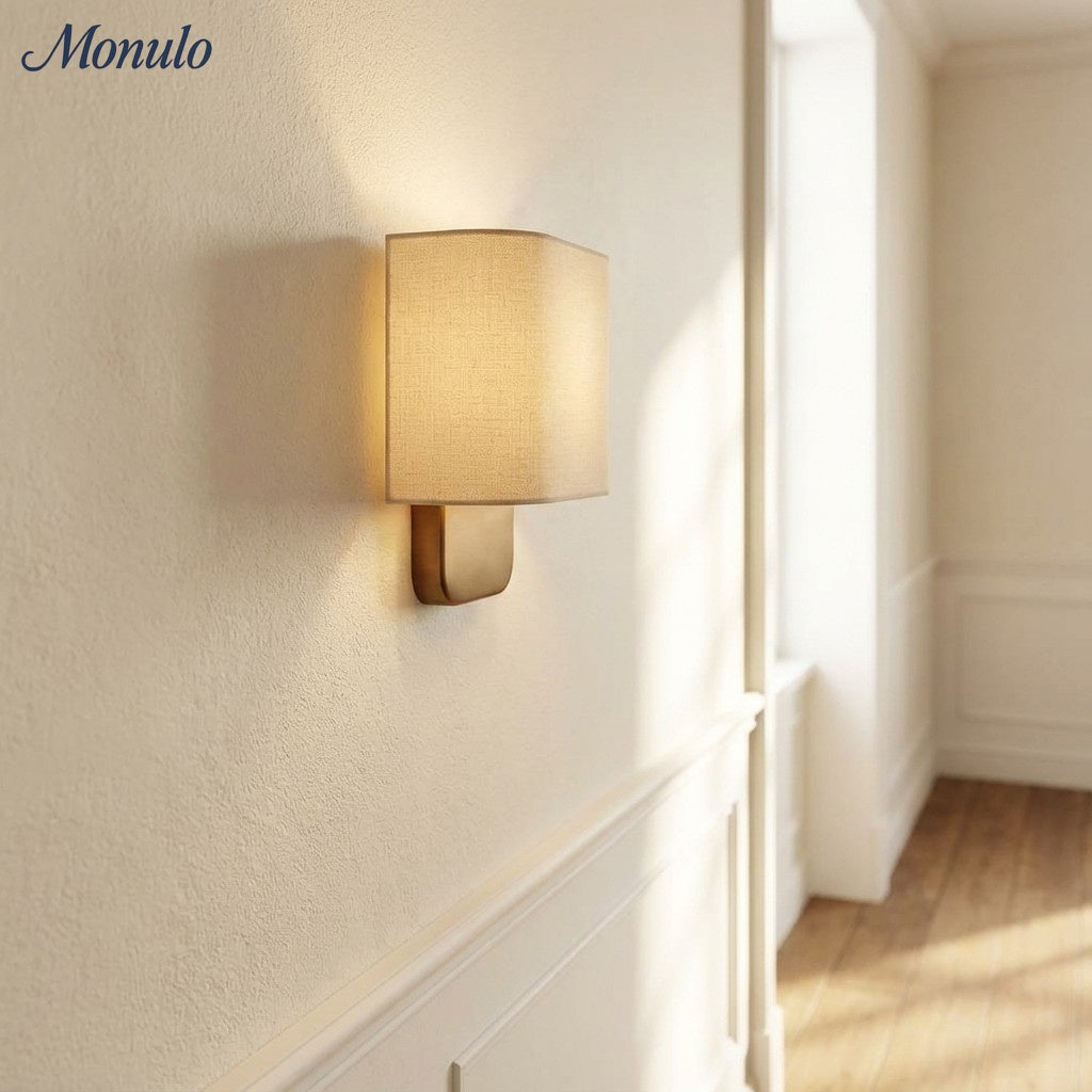 Stoffen Wandlamp met Metalen Fitting voor Leeslicht Slaapkamer | Sansoti
