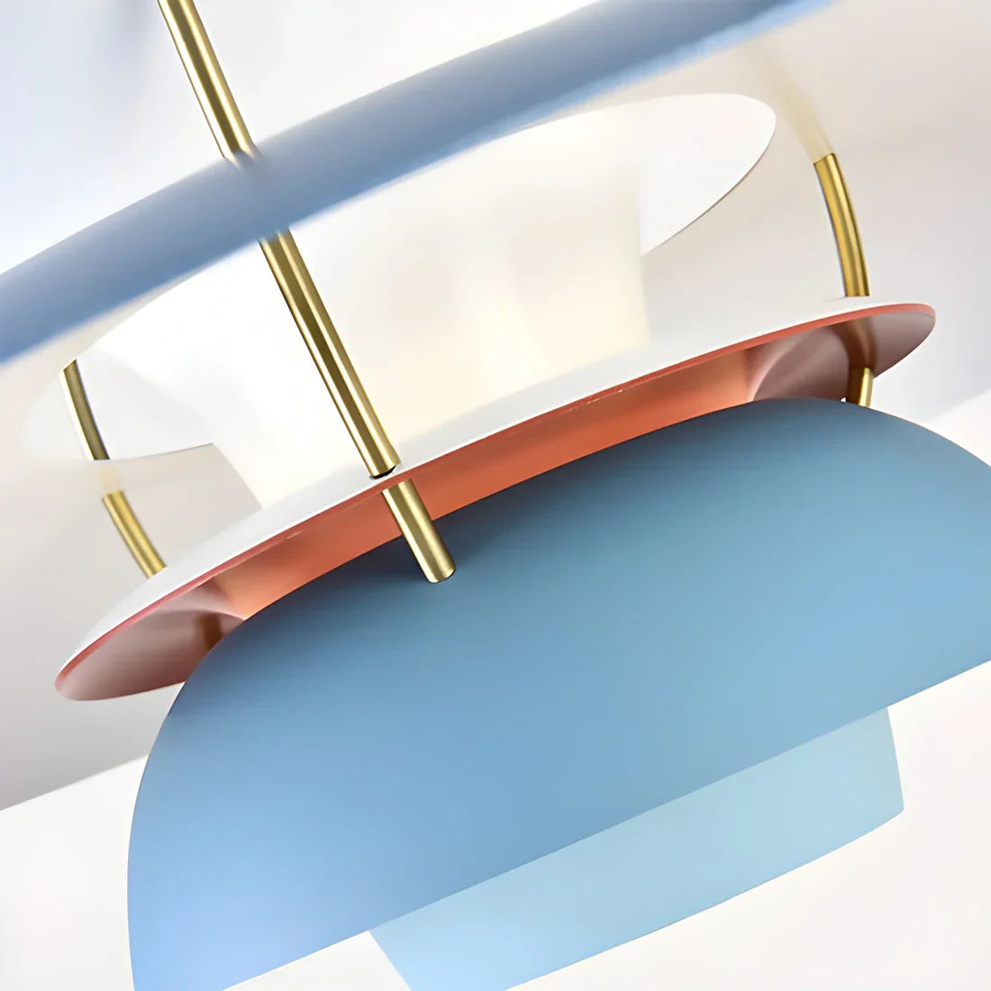 Hängeleuchte Metall E27 Grün Esstisch Wohnzimmer Geschichtete Designlampe Skandinavische Hängeleuchte Stimmungslicht Interieur | Restfield