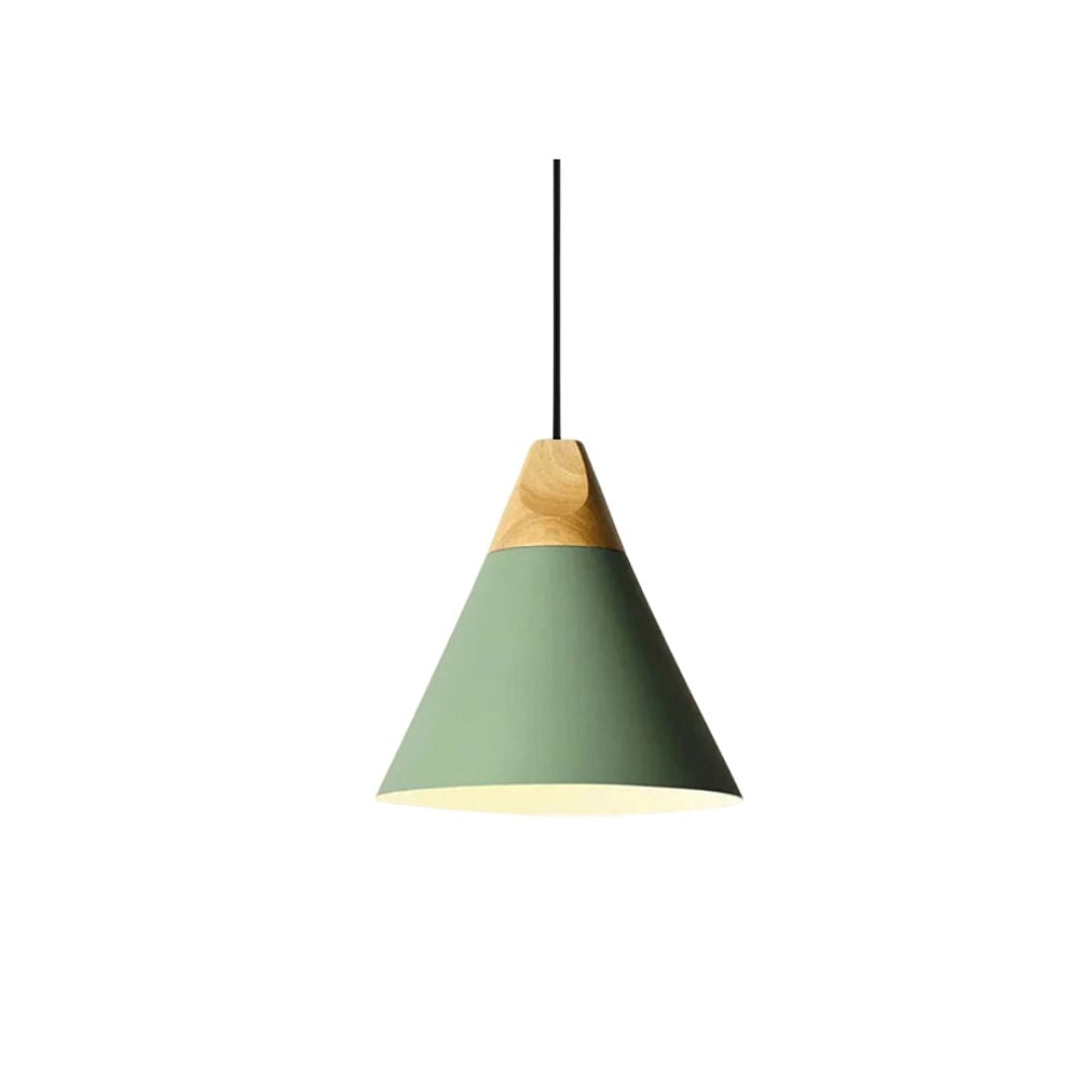 Suspension bois aluminium E27 colorée salle à manger salon cuisine lampe design moderne | Restfield