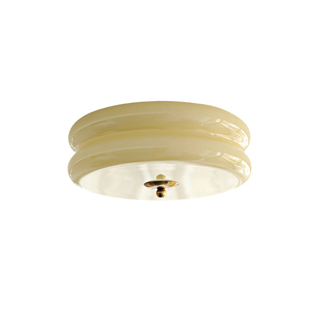 LED Deckenleuchte Glas Metall Creme 13 cm Schlafzimmer Wohnzimmer Art Deco Deckenbeleuchtung Rund Warmes Licht Neutrales Licht Weißes Licht | Restfield