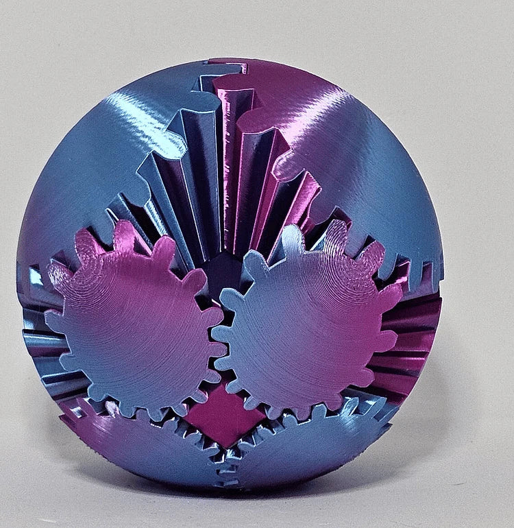 3D-gedruckter Zahnradball als Fidget-Spielzeug zur Stressreduzierung und Förderung der Konzentration, Anti-Stress-Ball für Kinder | Sansoti