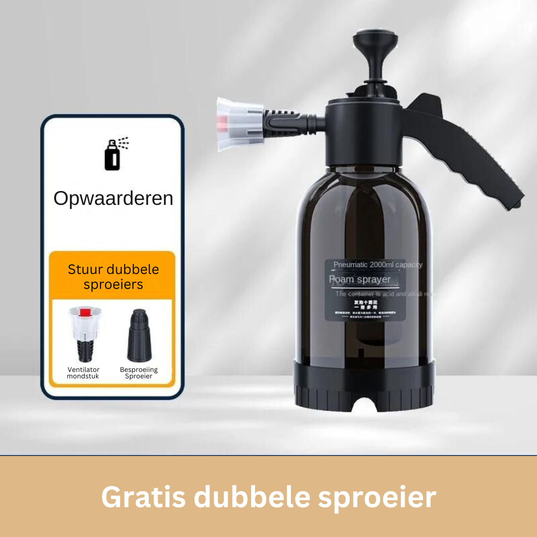 Schuimsproeier voor Autoreiniging – 3 Spuitkoppen voor Dieptereiniging – Wit of Zwart | Sansoti