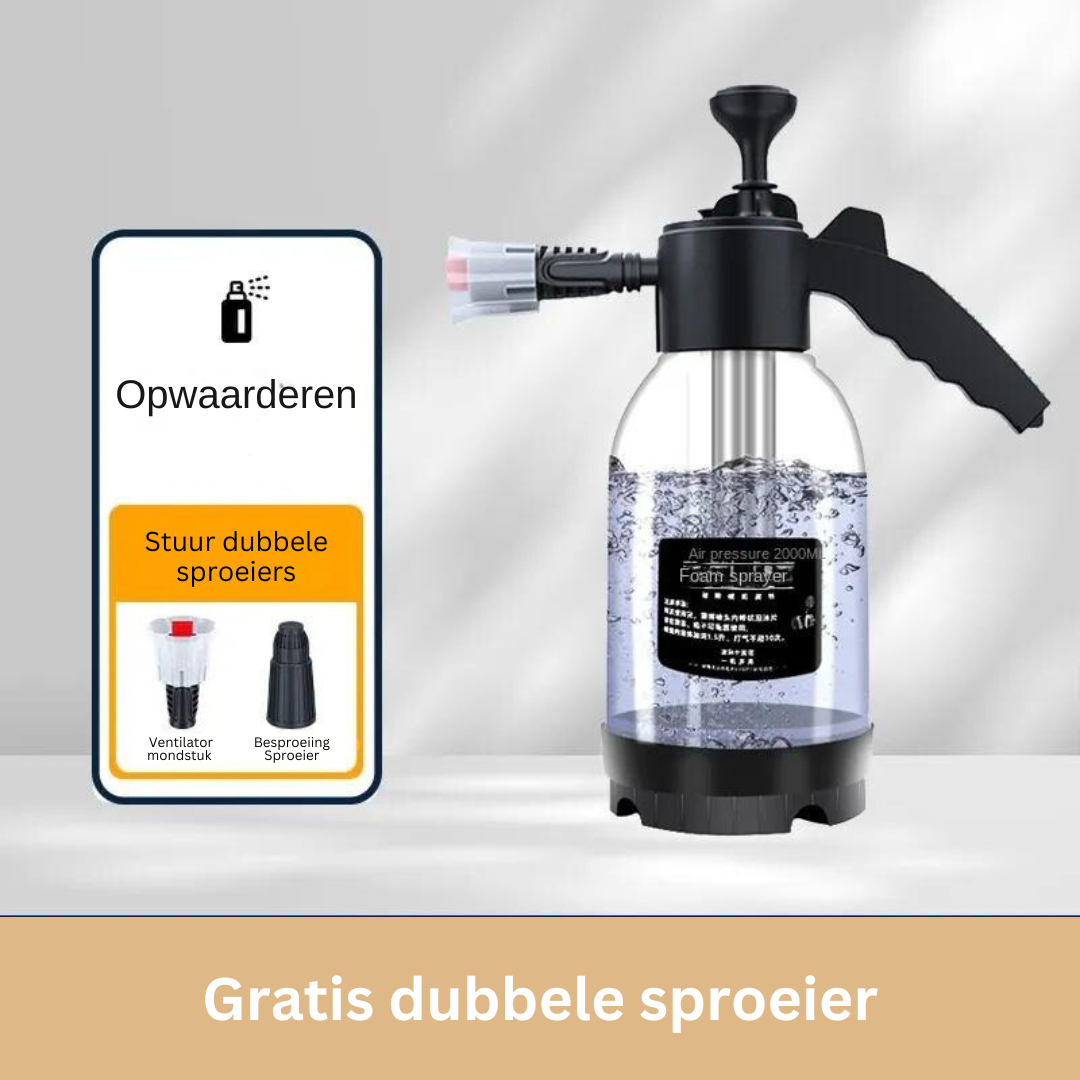 Schuimsproeier voor Autoreiniging – 3 Spuitkoppen voor Dieptereiniging – Wit of Zwart | Sansoti