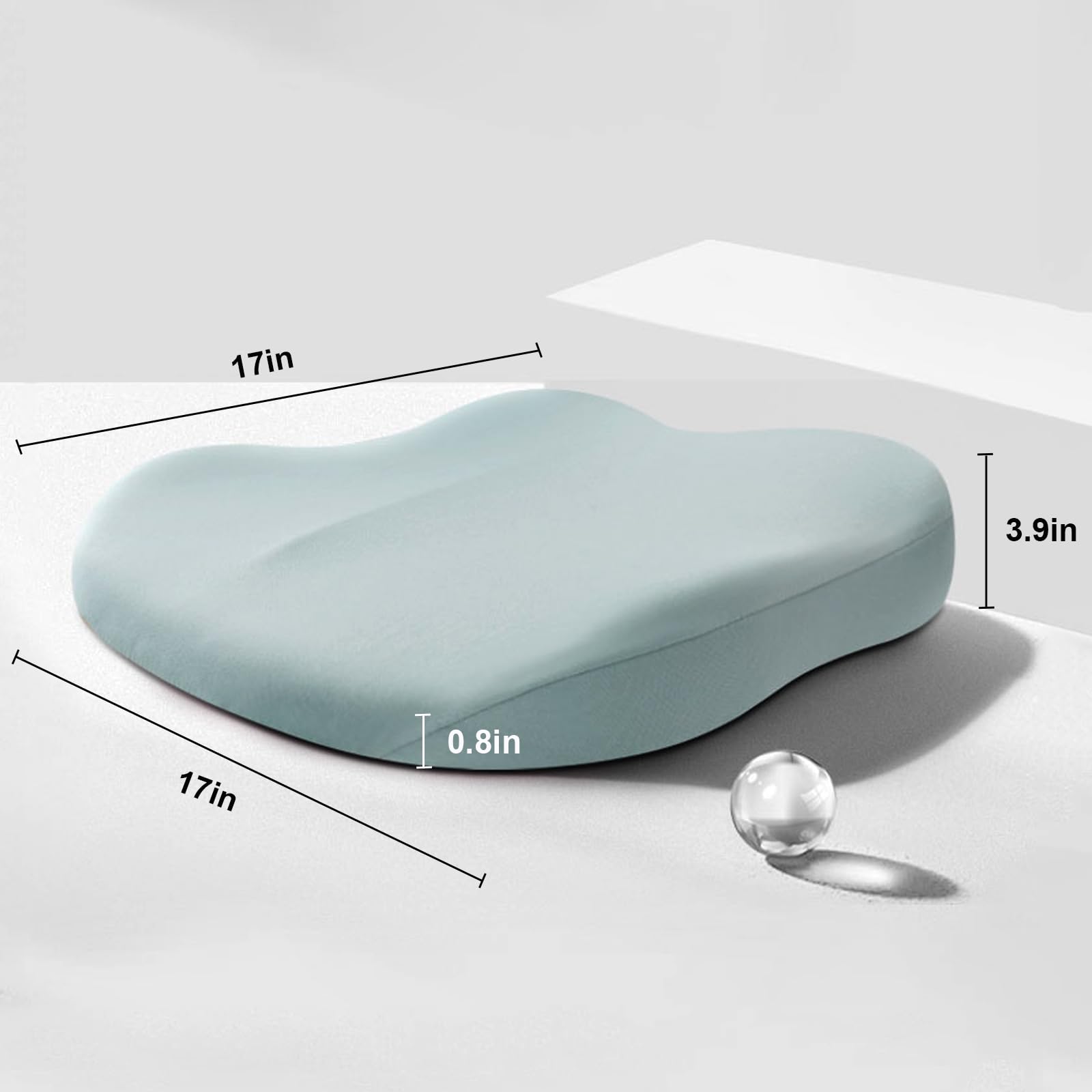 Erhöhendes Autokissen für Erwachsene – Ergonomischer Memory-Schaum Sitzvergrößerer mit Antirutsch | Sansoti