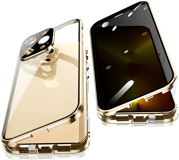 Magnetisch Glazen Telefoonhoesje met Privacy Screenprotector — 360° Bescherming voor iPhone | Sansoti