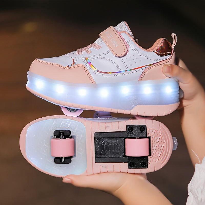 Rollerschoenen voor Kinderen met LED-verlichting – Sportieve Sneakers met Wieltjes – Comfortabel en Veilig – Maat 29-40 | Sansoti