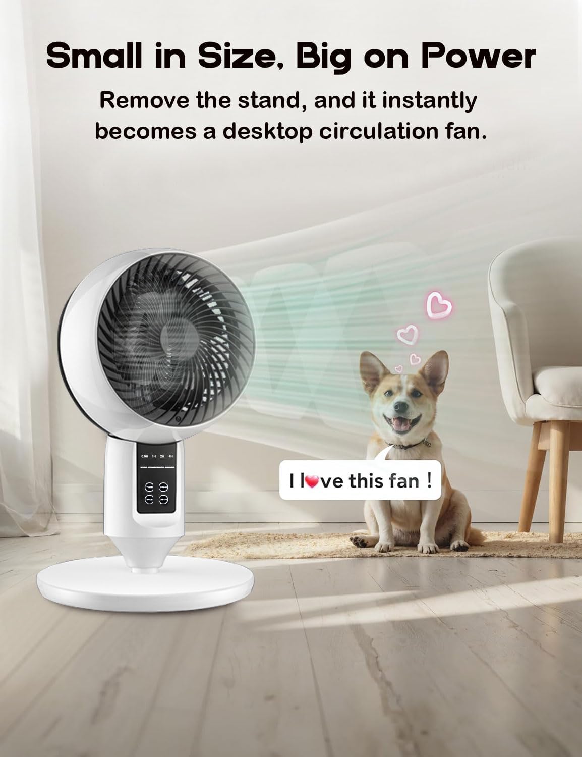 Staande Ventilator met 3D Oscillatie Afstandsbediening Stil Verstelbaar 3 Standen Timer Koeling Luchtcirculatie | Sansoti