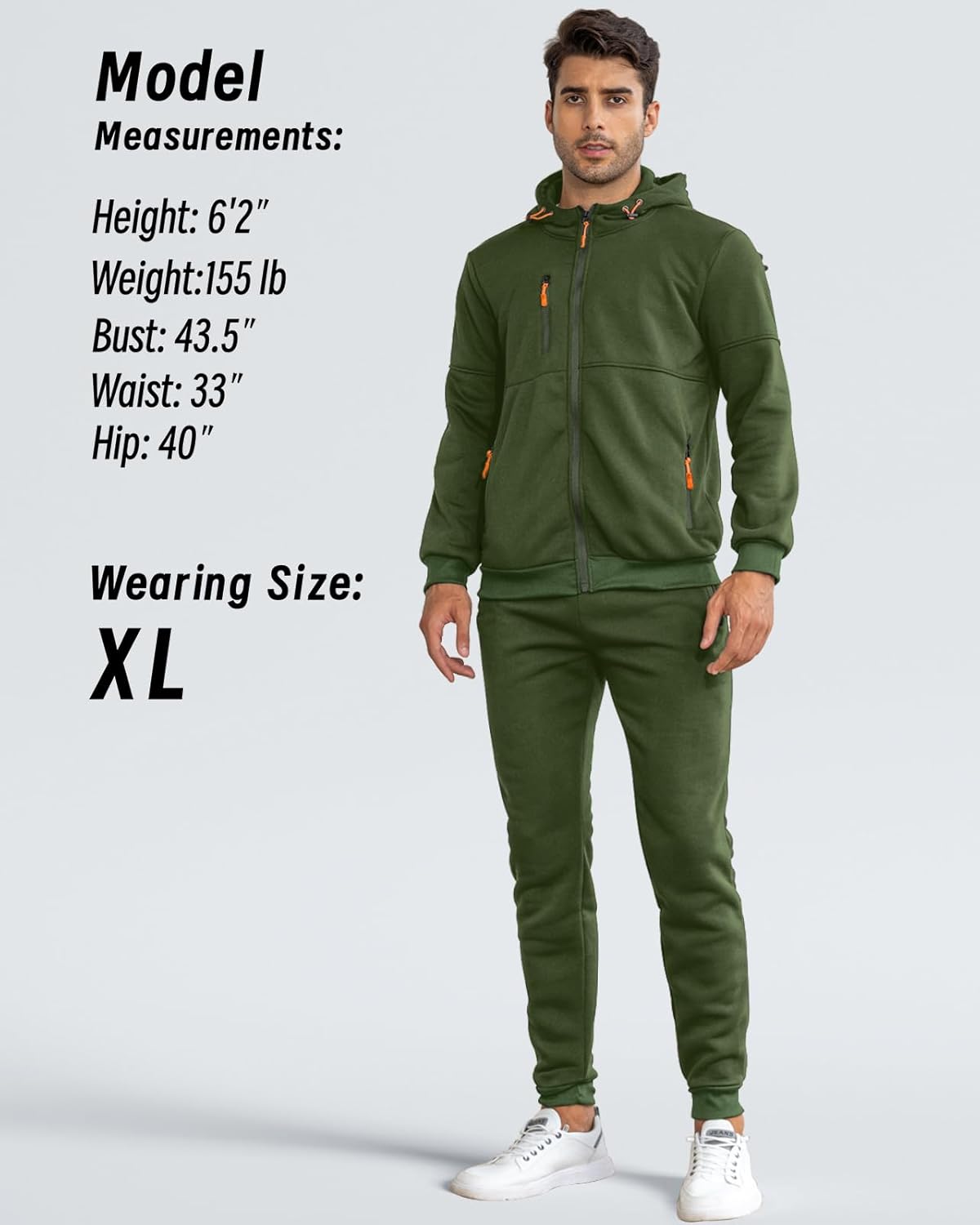 Heren Trainingspak Set met Pullover en Broek Elastisch Ademend Sportkleding Loungewear Zwart Grijs Comfort | Sansoti