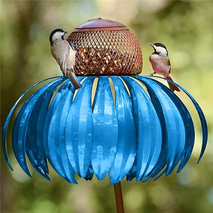 Decoratieve Vogelvoeder voor de Tuin – Metalen Vogelvoerhouder op Steker voor Buiten | Sansoti