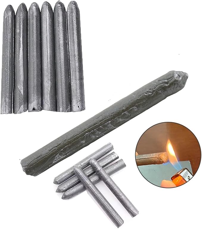 Aluminium Lasstaafset (10 Stuks) – Repareer Metalen Oppervlakken met Aansteker of Brander | Sansoti