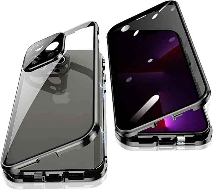Magnetisch Glazen Telefoonhoesje met Privacy Screenprotector — 360° Bescherming voor iPhone | Sansoti