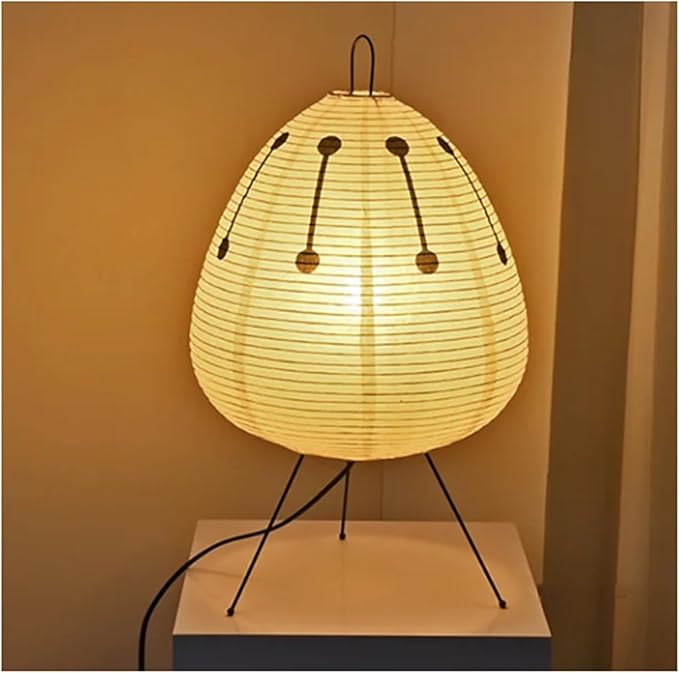 Papieren Tafellamp Scandinavisch Design met Ijzeren Voet 47cm | Sansoti