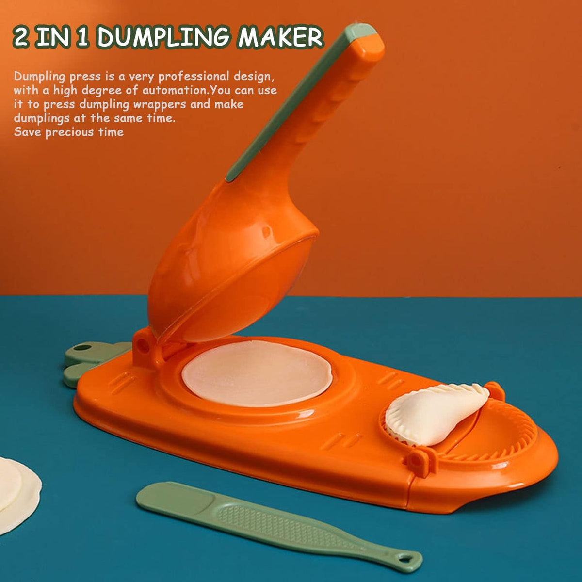 2-in-1-Teigformer für Ravioli und Dumplings, manueller Pastamaker, Küchenutensil, 27,5 x 23 cm, für das Kochen zu Hause | Sansoti