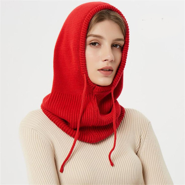 Gebreide Muts met Trekkoord – Winter Beanie met Capuchon voor Koude Dagen | Sansoti