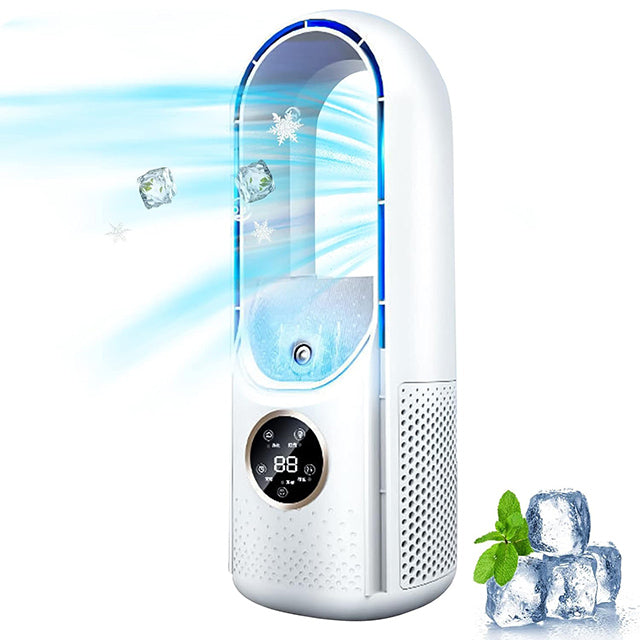 Draagbare Aircooler USB Mini Ventilator 6 Standen 100ml Slaapkamer Bureau Stil Energiezuinig Wieltjes Afstandsbediening | Sansoti