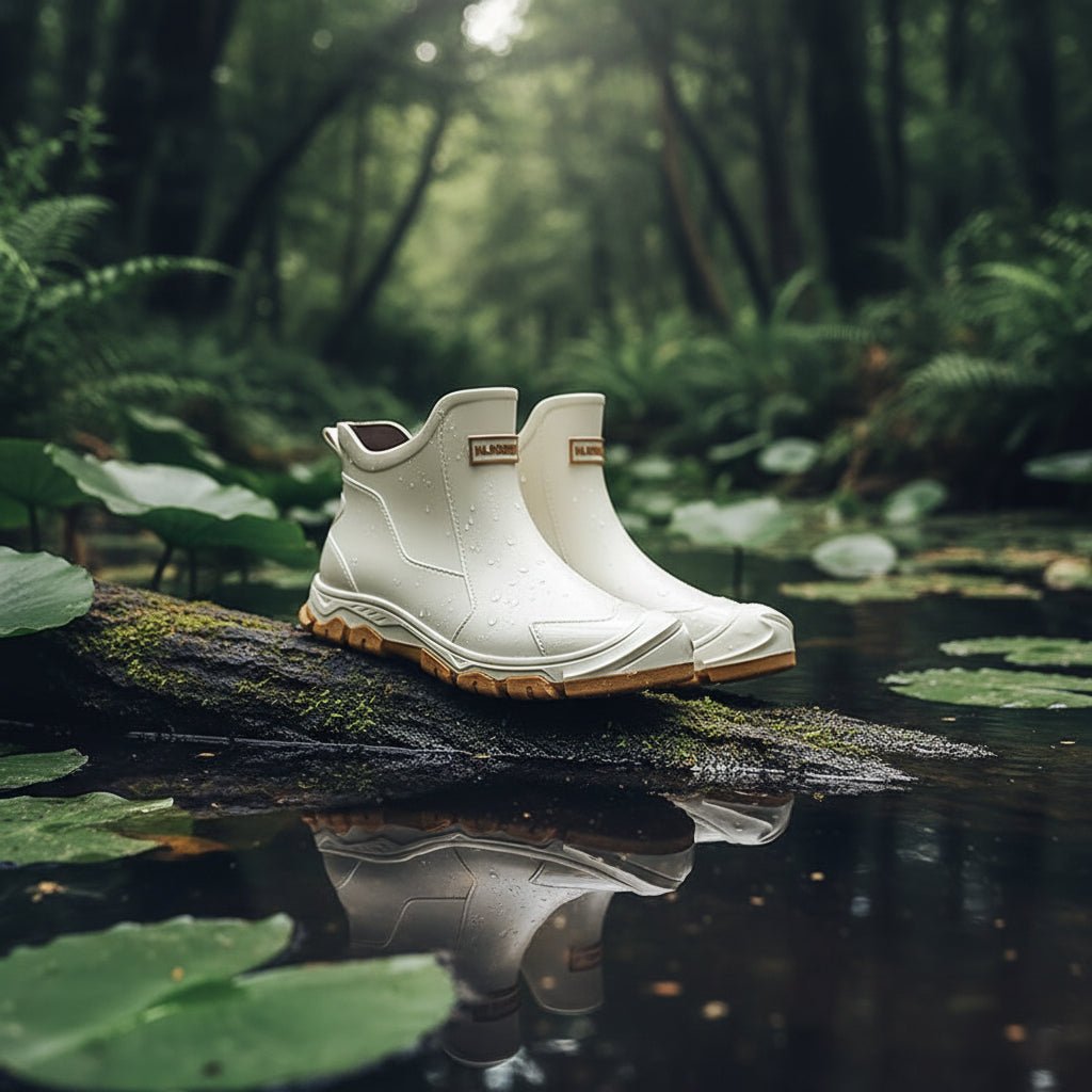 Gummistiefel Wasserdicht Rutschfest Knöchelhoch PVC-Außenstiefel für Garten Camping Angeln und Outdoor-Aktivitäten | Sansoti