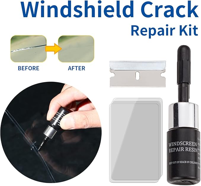 Glass Repair Kit for Car Windshield, Windows, and Furniture – Repair Scratches and Cracks | Sansoti