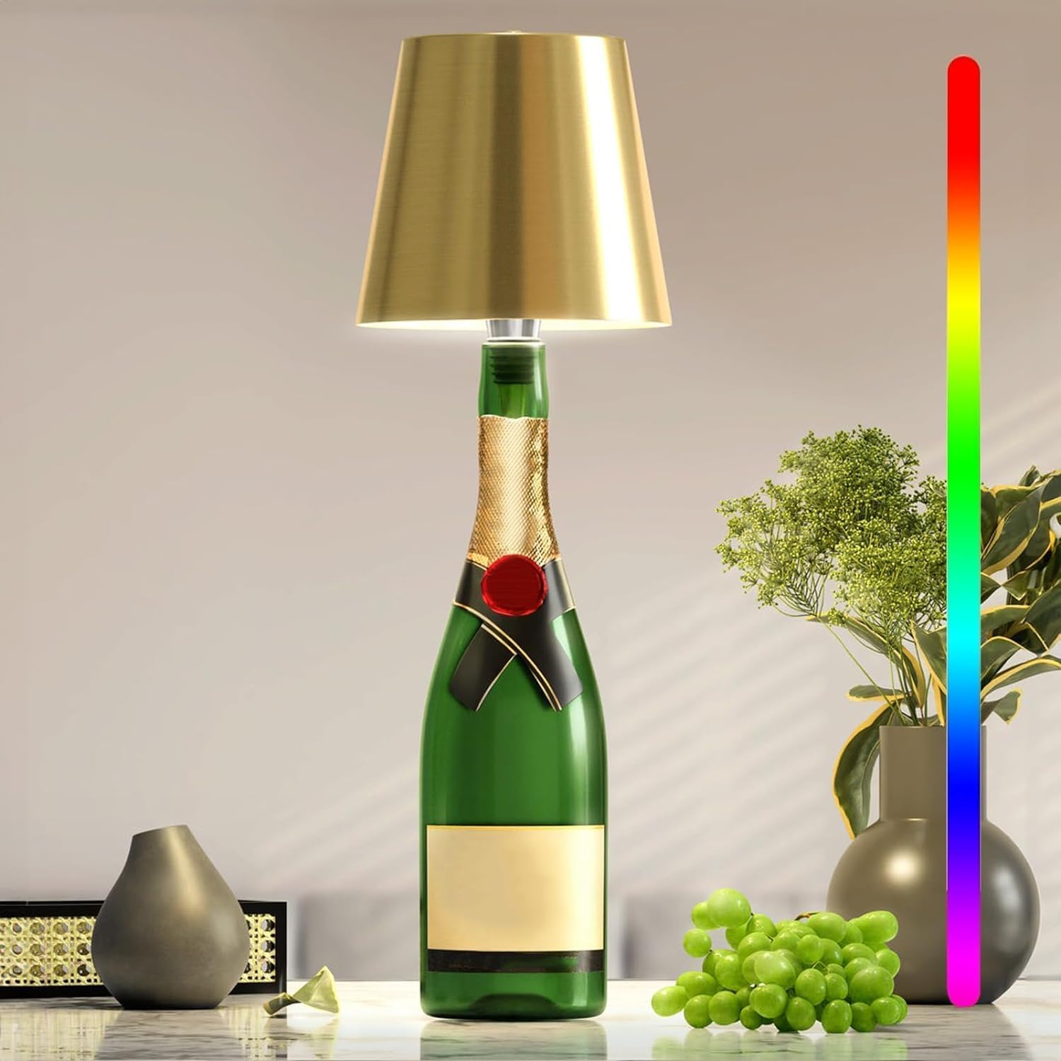 Draadloze Tafellamp met Touch Bediening Dimbaar USB Oplaadbaar Sfeerverlichting Nachtlampje voor Binnen en Buiten | Sansoti