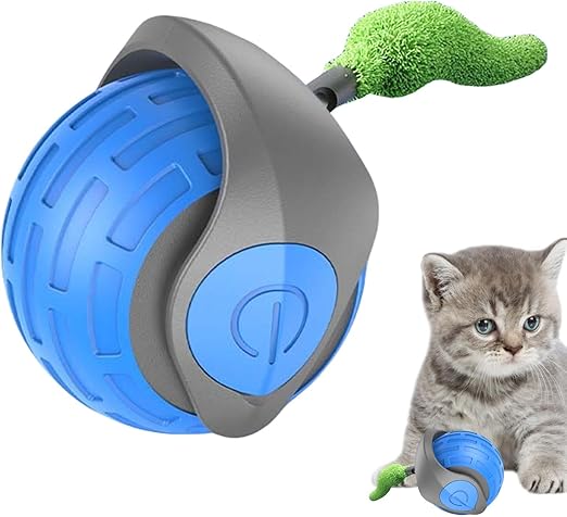 Interactieve Kattenspeelbal met Bewegingssensor en Veer – Autonoom Speelgoed | Sansoti