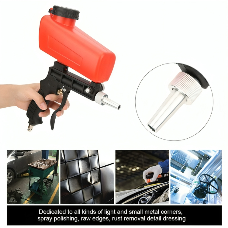 Zandstraalpistool Pneumatisch 90PSI 6.5mm Nozzle 21LBS Beker Metaal Reiniging | Sansoti