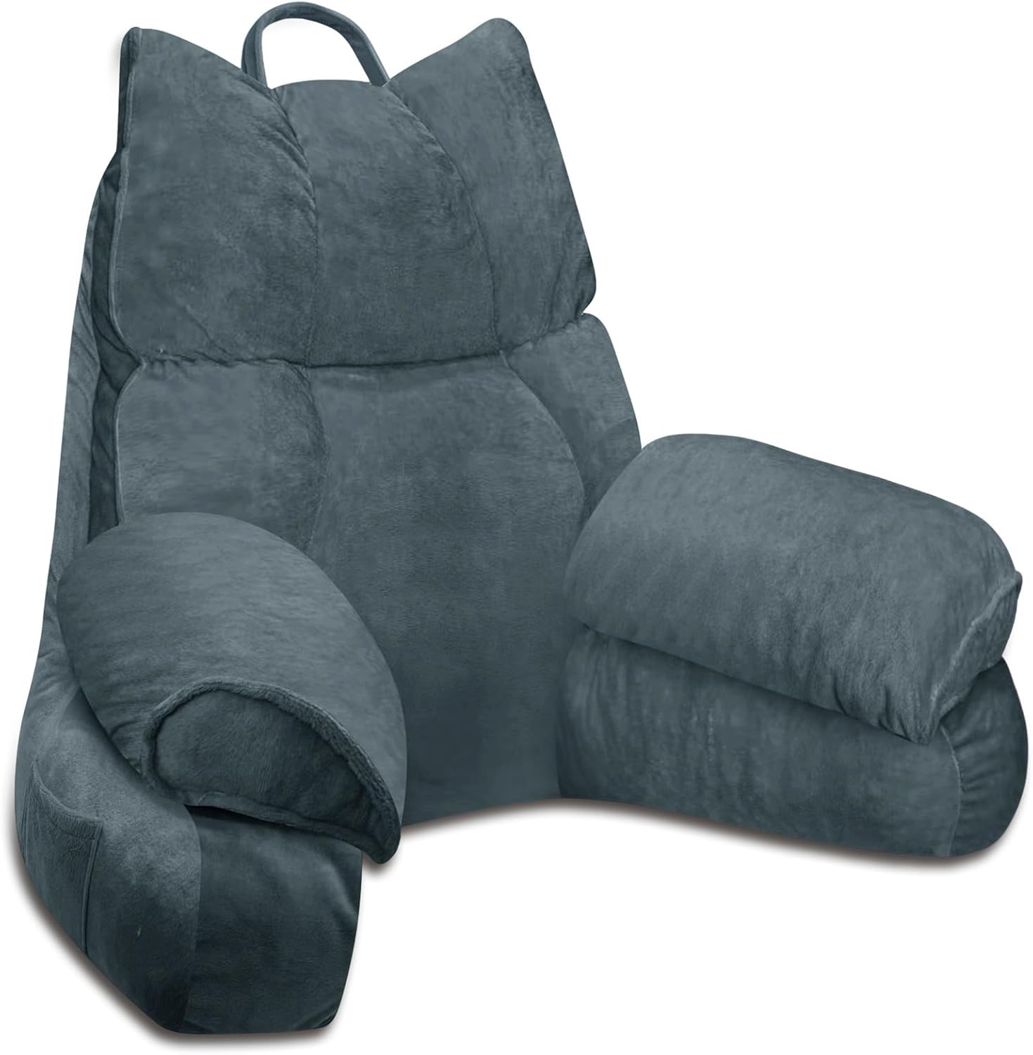 Lounge Comfort | Bed Pillow with Arm Support & Memory Foam | Ideal for Reading and Gaming