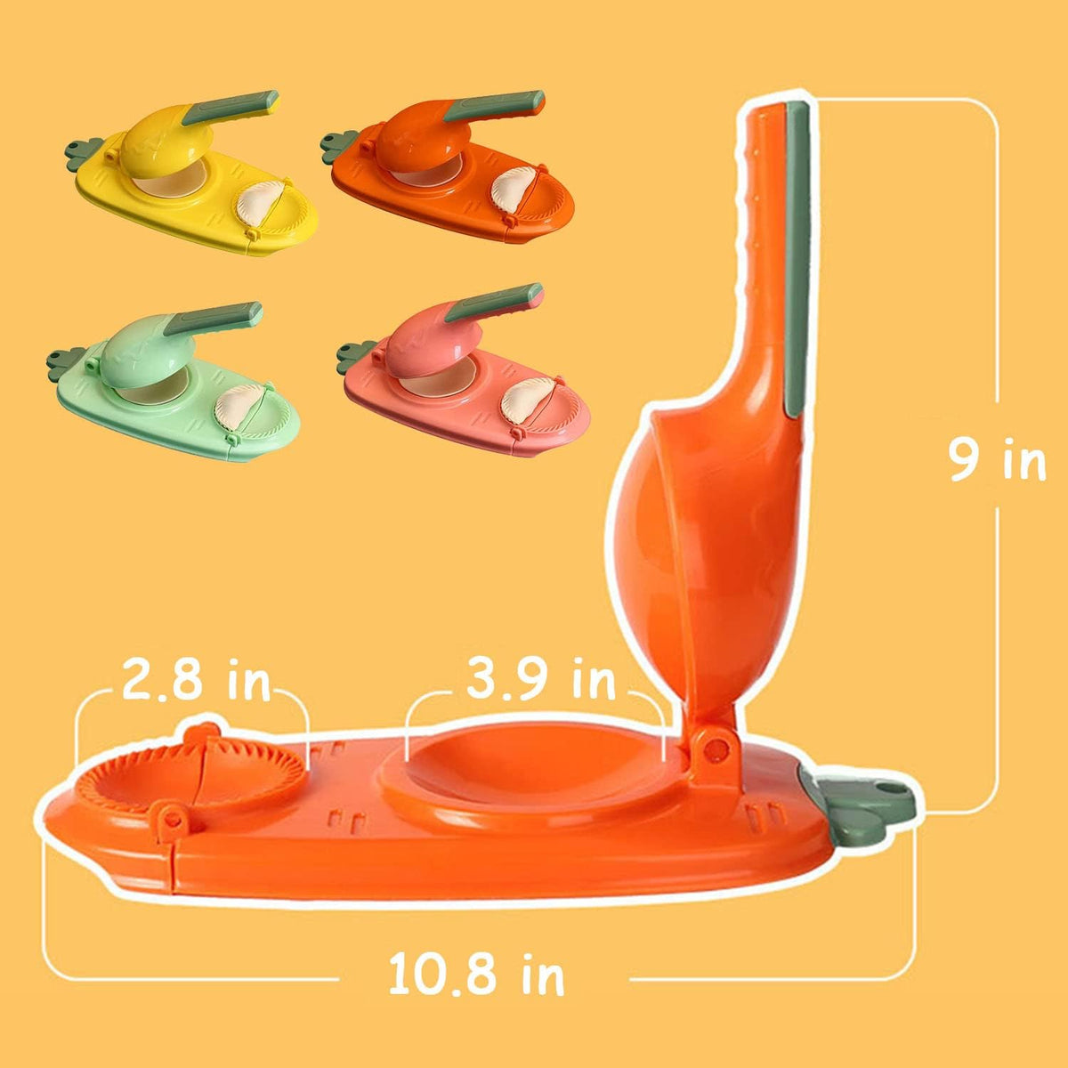 2-in-1-Teigformer für Ravioli und Dumplings, manueller Pastamaker, Küchenutensil, 27,5 x 23 cm, für das Kochen zu Hause | Sansoti