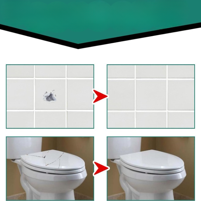 Tegelreparatiepasta 100ml Keramiek Porselein Marmer Badkamer Keuken Scheuren Chips Waterdicht Sneldrogend Vloerreparatie Wandtegel Herstellen | Sansoti