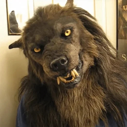 Realistisch Weerwolfmasker van Siliconen met Kunstbont voor Volwassenen Halloween Carnaval Cosplay Griezelfeest | Sansoti