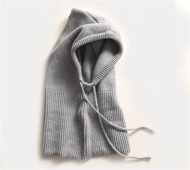 Gebreide Muts met Trekkoord – Winter Beanie met Capuchon voor Koude Dagen | Sansoti