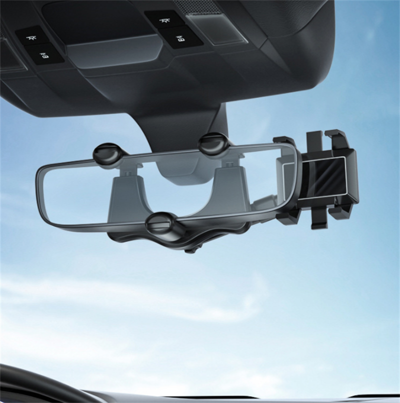 Universele Telefoonhouder voor Achteruitkijkspiegel - 360° Draaibaar - Handsfree Navigatie - Auto Accessoire | Sansoti