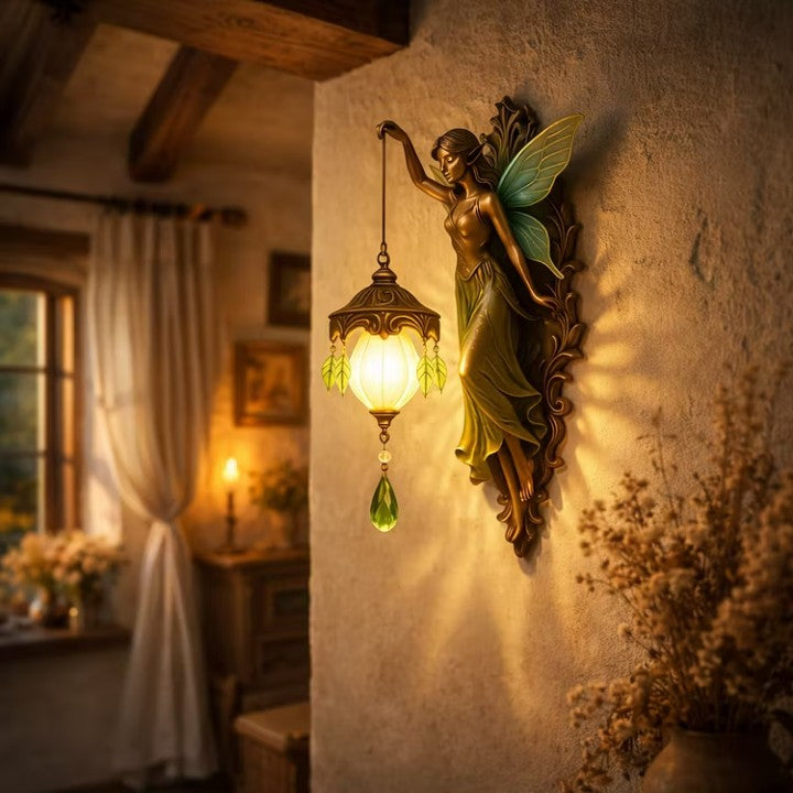 Handgemaakte Wandlamp met LED-verlichting Fantasiefiguren – Magische Sfeerverlichting voor Woonkamer Slaapkamer – Draadloze Wanddecoratie met Warmwit Licht | Sansoti