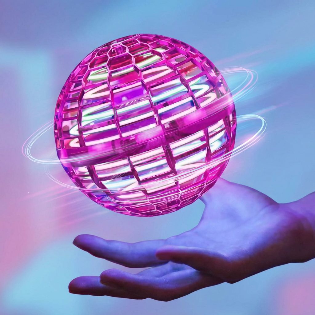 Zwevende Spelbal met LED-Verlichting – Vliegende Bal voor Binnen en Buiten | Sansoti