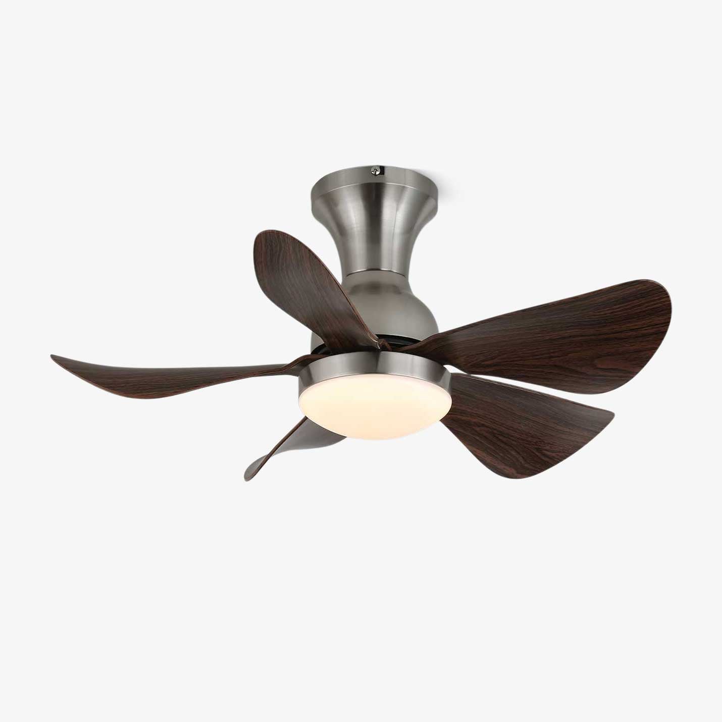 Plafondventilator Novaro Hout met Verlichting – Stille DC-Motor – Elegante Scandinavische Design | Sansoti
