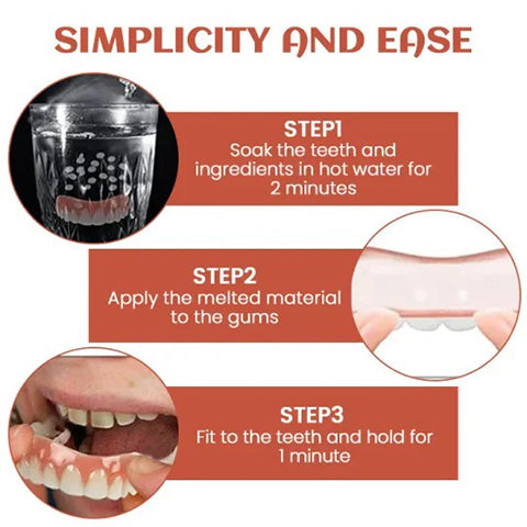 Silicone Adjustable Denture Repair Kit Transparent Comfort Enhancement for Home Use | Sansoti