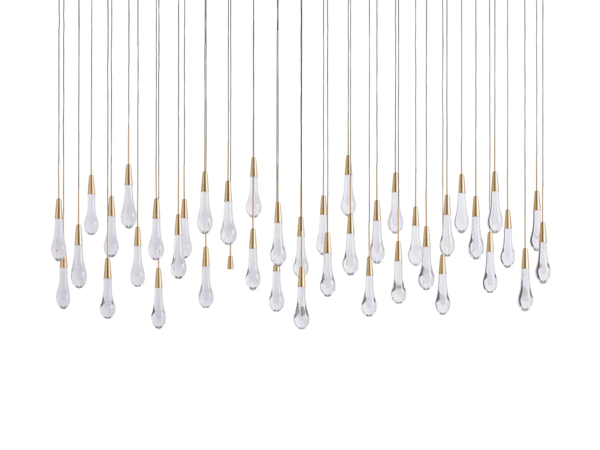 Lustre linéaire à LED, dimmable, réglable, en verre, suspension, 6 dimensions, laiton, bronze, nickel, pour salle à manger et salon | Sansoti